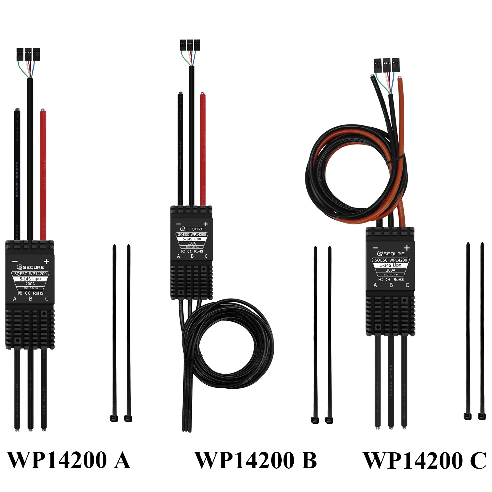 Rc Hobby Wire - SEQURE WP14200 IP68 Waterproof Brushless ESC