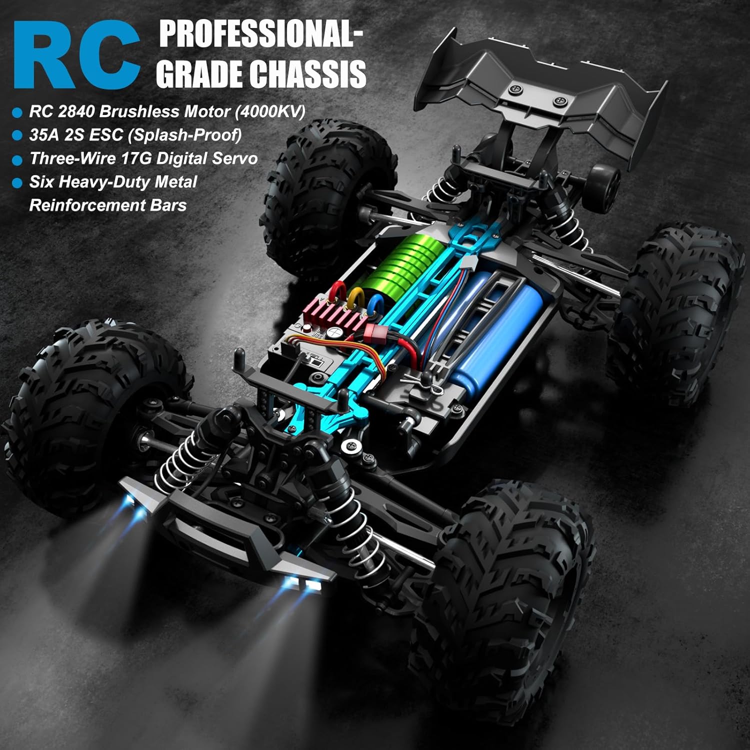 Brushless RC Monster Truck 1:1 - огляд і ціна Rc Hobby Grade Monster Truck