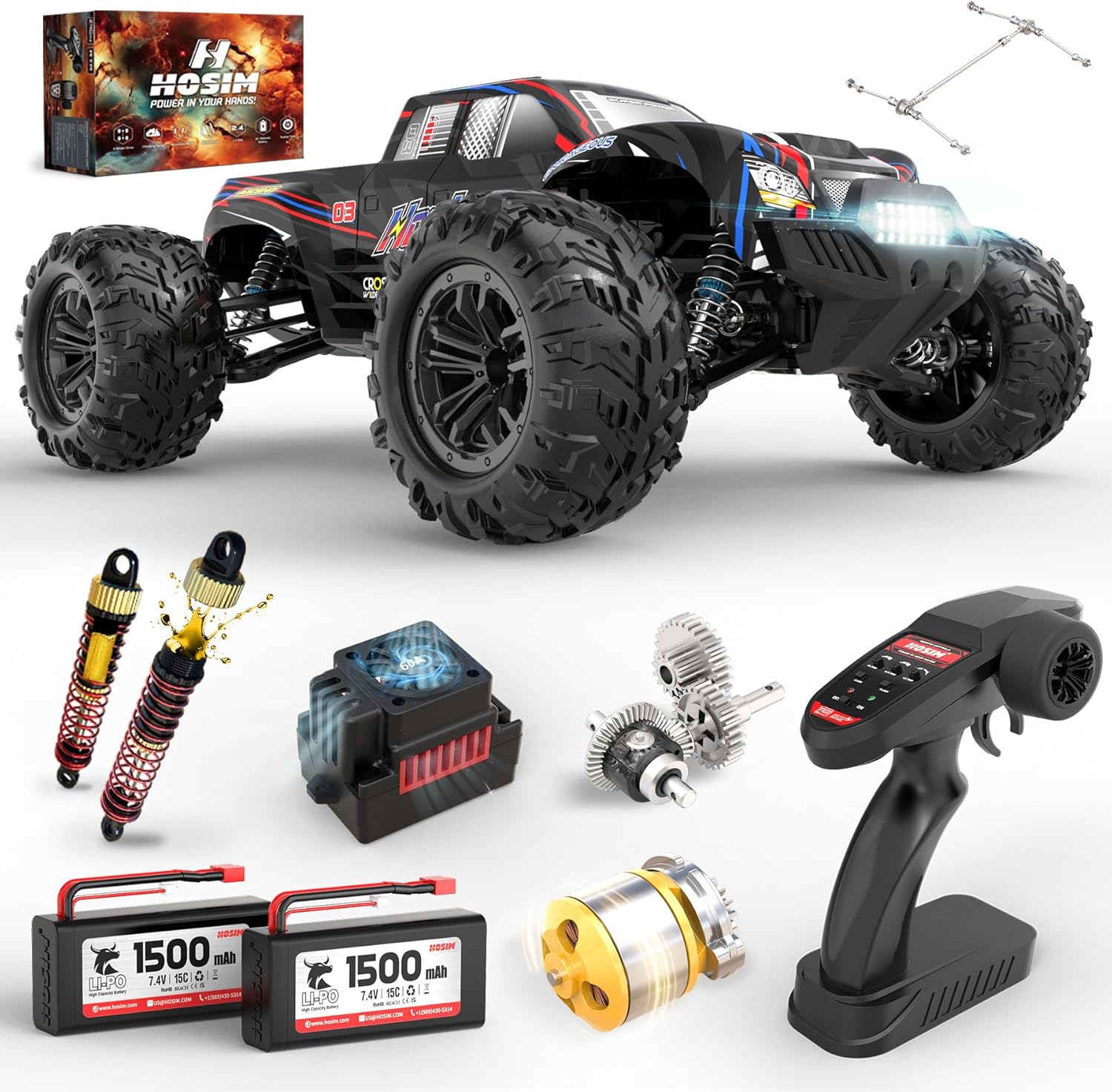 Brushless 1:10 RC Monster Truc - огляд і ціна Rc Hobby Grade Monster Truck