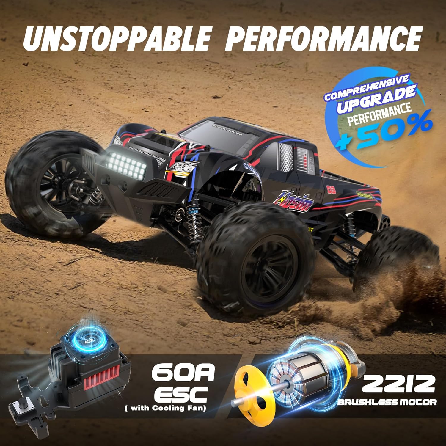 Brushless 1:10 RC Monster Truc - огляд і ціна Rc Hobby Grade Monster Truck
