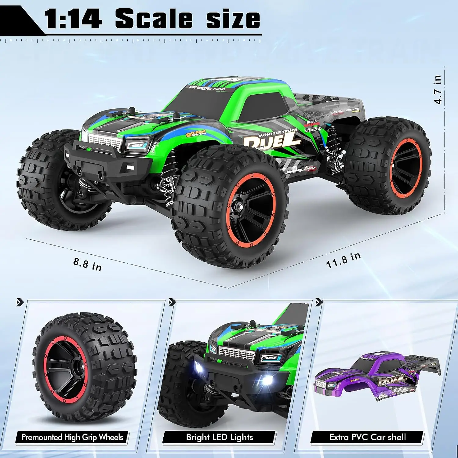 1:14 RC Trucks, High-Speed Rem - огляд і ціна Rc Hobby Monster Truck