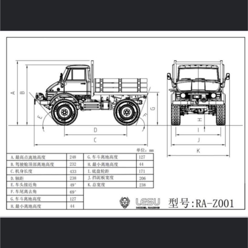 KIT 4*4 LESU UM406 RC Metal Cr - огляд і ціна Rc Hobby Off Road