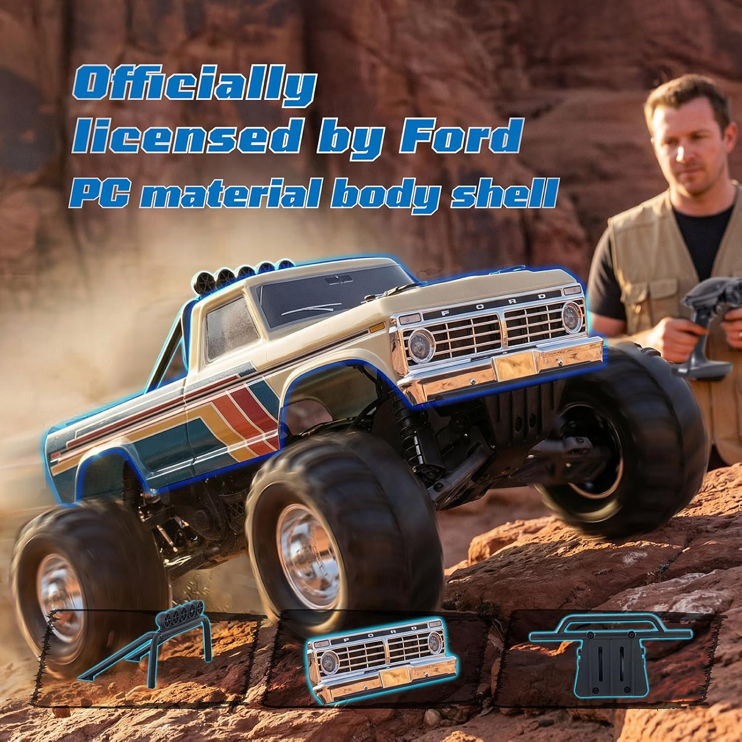 1/10 Ford F-100 Brushless Mons - огляд і ціна Rc Hobby Grade Monster Truck
