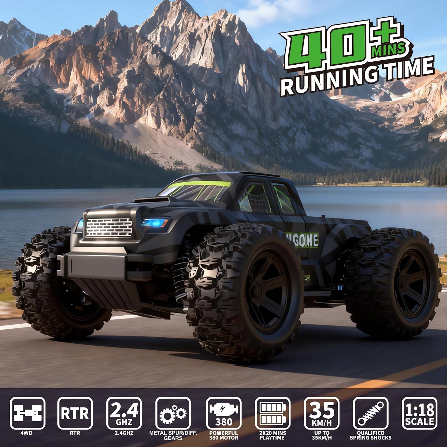 JT18W 1/18 Scale High Speed 35 - огляд і ціна Rc Hobby Grade Monster Truck